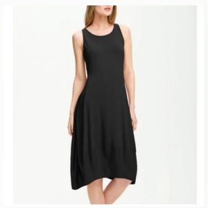 Eileen Fisher Black Sleeveless Balloon Lantern Skirt Dress Black Petite Large​